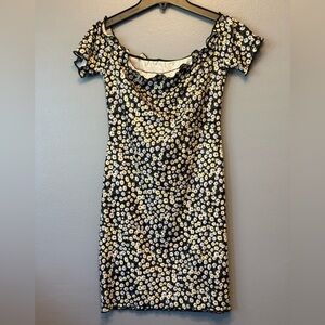Y2K Mini Black Floral Dress